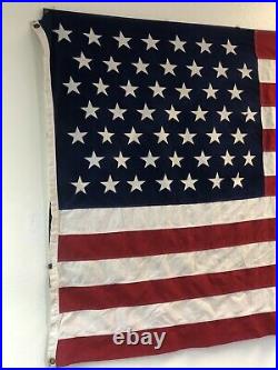Vtg 1950s paramount 49 star Huge american flag ajax made in usa 4x6 Ft