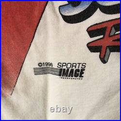 Vtg 1996 Dale Earnhardt American USA Flag All Over Print Men's T-Shirt XL Rare