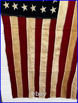 Vtg 48 Star American USA Flag Ajax Paramount Flag 3'x5' WWII
