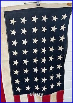 Vtg 48 Star American USA Flag Ajax Paramount Flag 3'x5' WWII