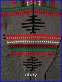 Vtg 70s 80s Pendleton High Grade Western Wear Wool Sweater L USA Native Aztec