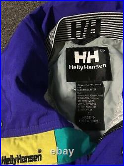 Vtg 90s Helly Hansen Equipe Colorblock Ski Jacket L Snowboard Sport ACG 80s