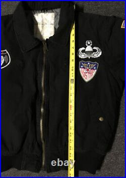 Vtg 90s Rothco Flyers Jacket M US Air Force Blue Angels Airwolf Military Army