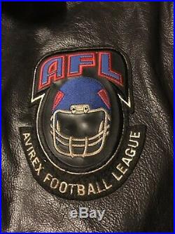 Vtg Avirex Eagles 1971 Champs Varsity Leather Jacket 3XL USA Football AFL Polo