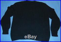 Vtg. Polo Ralph Lauren Embroidered USA Flag 100% Cotton Navy Blue Sweater 2xl
