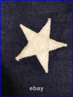 WW2 Era 48 Star 3'x 5' Vintage Cotton Linen U. S. American Flag Stitched Sewn