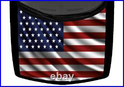 Wavy Vibrant Red Blue American USA Flag Hood Wrap Vinyl Car Truck Graphic Decal