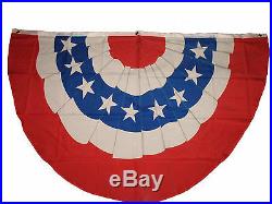 Wholesale Lot 10 Pack 3x5 USA American Stars Stripes U. S. Bunting Fan Flag 3'x5