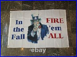 Wholesale Lot 100 3x5 In The Fall Fire'Em All Uncle Sam USA American Flag 3'x5