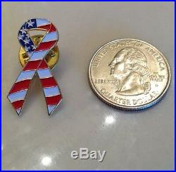 Wholesale Lot 100 American Flag United States USA Ribbon Lapel Hat Election Pin