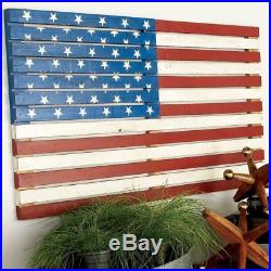 Wood USA Pallet Wall Decor Rustic Patriotic Stars Stripes American Flag Decor